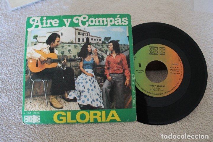 Discos de vinilo: AIRE Y COMPAS ANDALUCIA GLORIA SINGLE 1979 - Foto 2