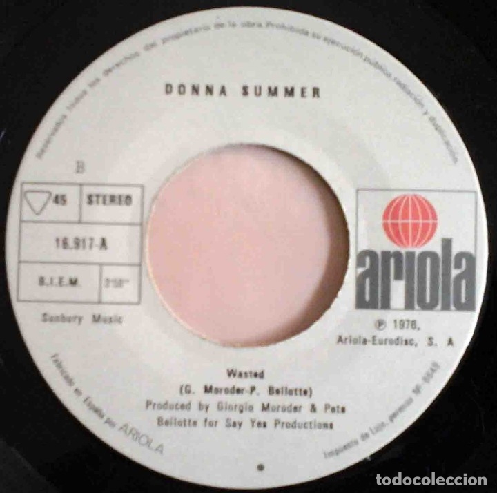 Discos de vinilo: Donna Summer - Try Me... I know.. We Can Make It / Wasted - Foto 4