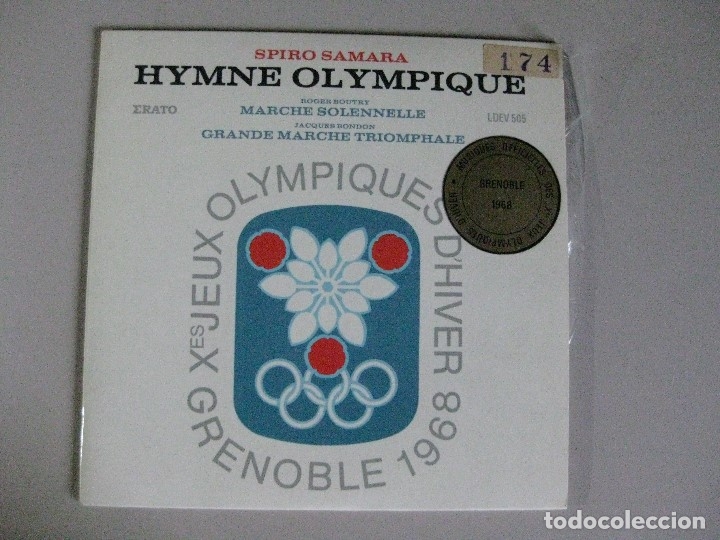 Discos de vinilo: DISCO  **HYMNE OLYMPIQUE GRENOBLE  1968** - Foto 1