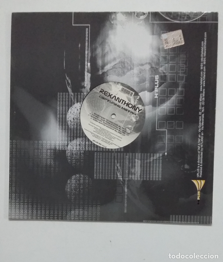 Discos de vinilo: REXANTHONY. CAPTURING MATRIX. H PLUS. MAXI SINGLE. TDKDA60 - Foto 2