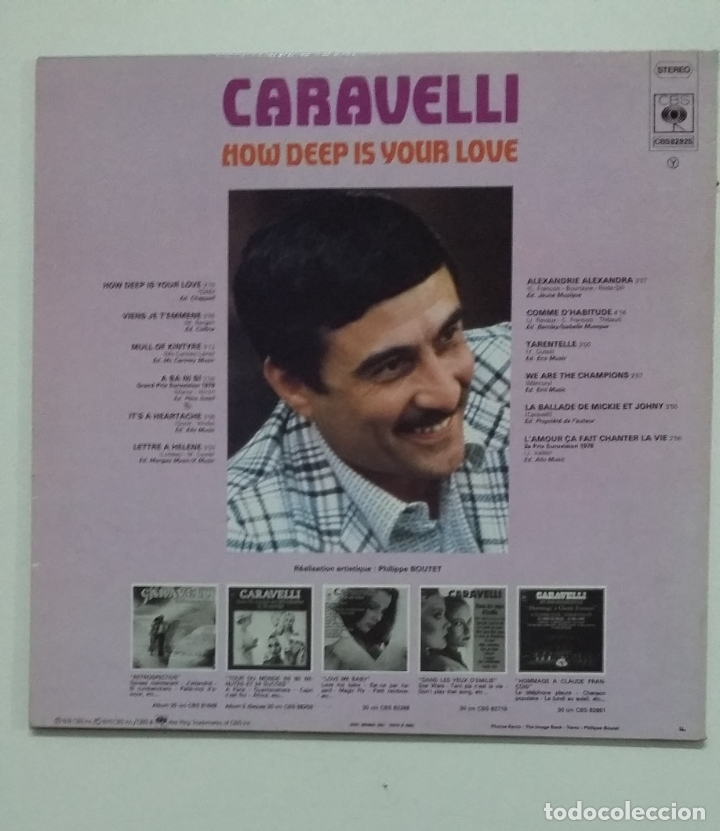 Discos de vinilo: CARAVELLI. HOW DEEP IS YOUR LOVE. LP. TDKDA61 - Foto 2