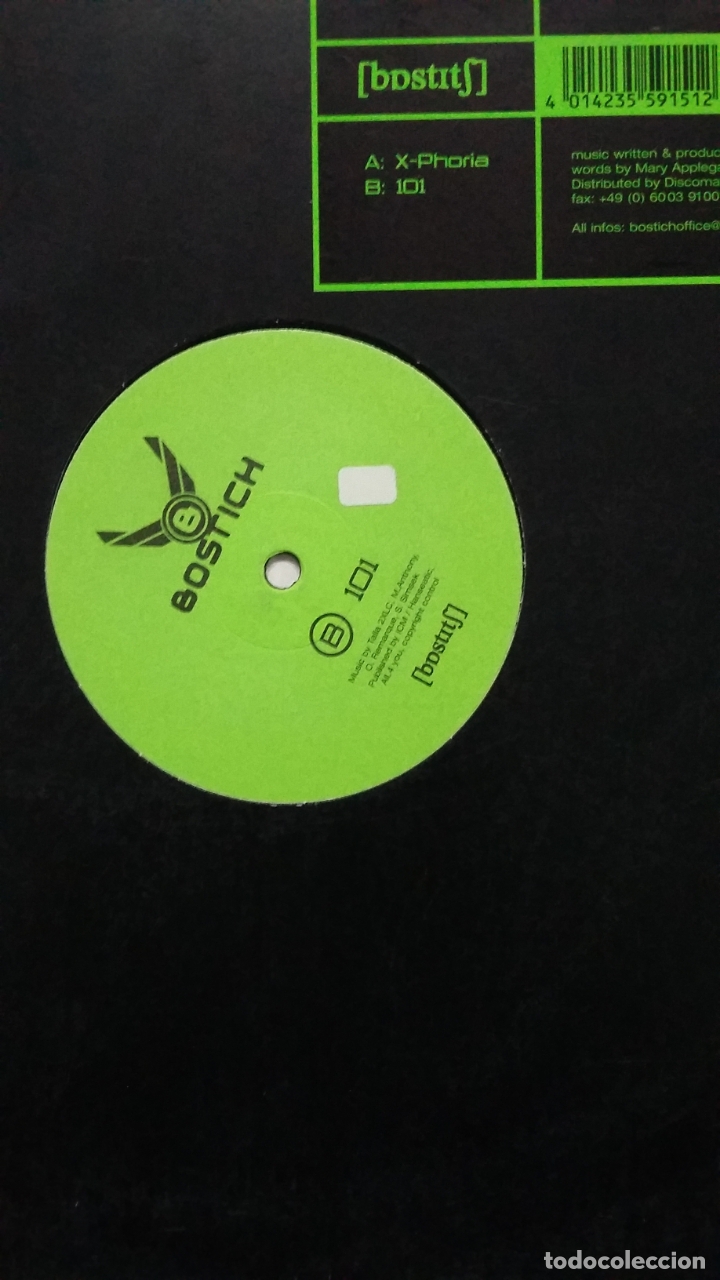 Discos de vinilo: T2 X-PHORIA. BOSTICH 002. MAXI SINGLE. TDKDA61 - Foto 2