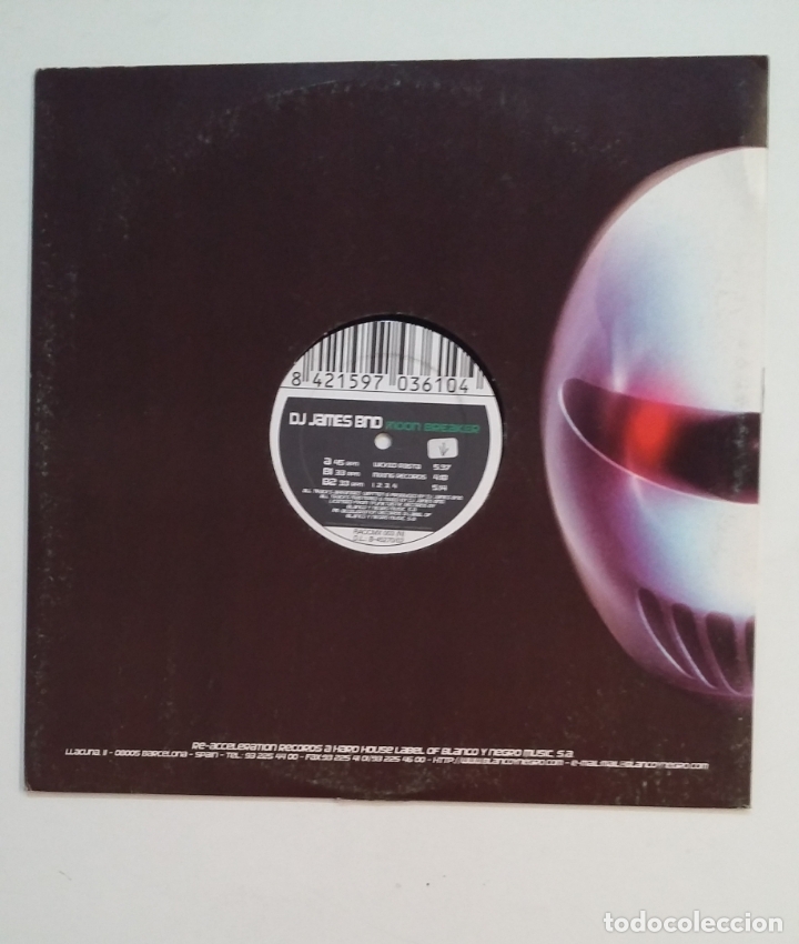Discos de vinilo: DJ. JAMES BND. MOON BREAKER. MAXI SINGLE. TDKDA61 - Foto 1