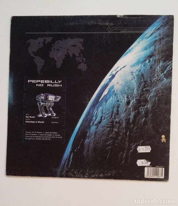 Discos de vinilo: NO RUSH. DJ. PEPEBILLY. MAXI SINGLE. TDKDA61 - Foto 2