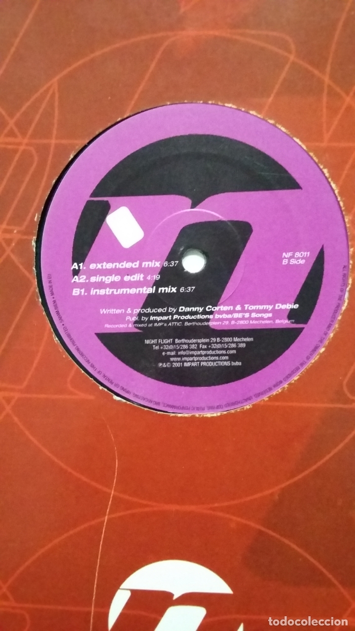 Discos de vinilo: D-LAMBO CRAZY. EXTENDED VERSION. NIGHT FLIGHT. MAXI SINGLE. TDKDA62 - Foto 3