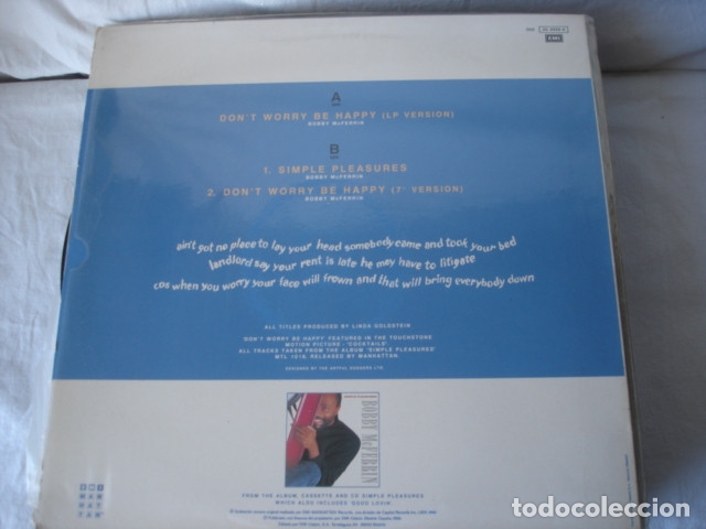 Discos de vinilo: Bobby McFerrin    Dont Worry, Be Happy - Foto 2