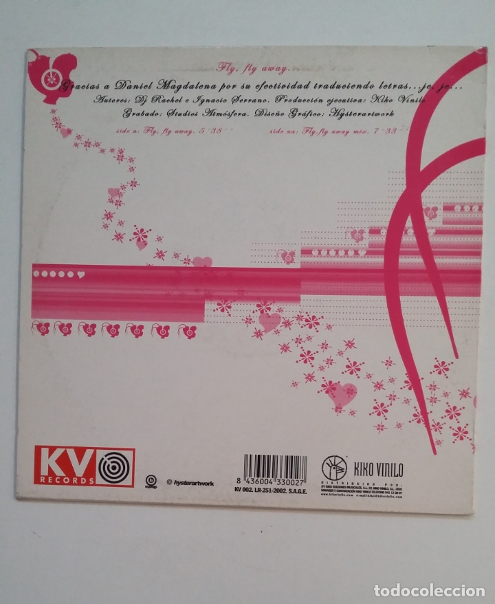 Discos de vinilo: FLY AWAY. DJ. RACHEL. MAXI SINGLE. TDKDA62 - Foto 2
