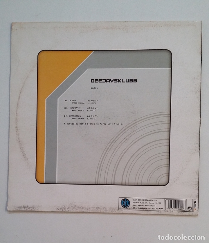 Discos de vinilo: DEEJAYSKLUBB. BUGGY. MAXI SINGLE. TDKDA62 - Foto 2