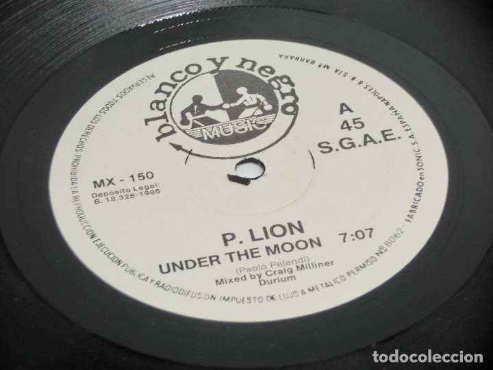 Discos de vinilo: MAXI - P. LION - UNDER THE MOON - 1986 - Foto 4
