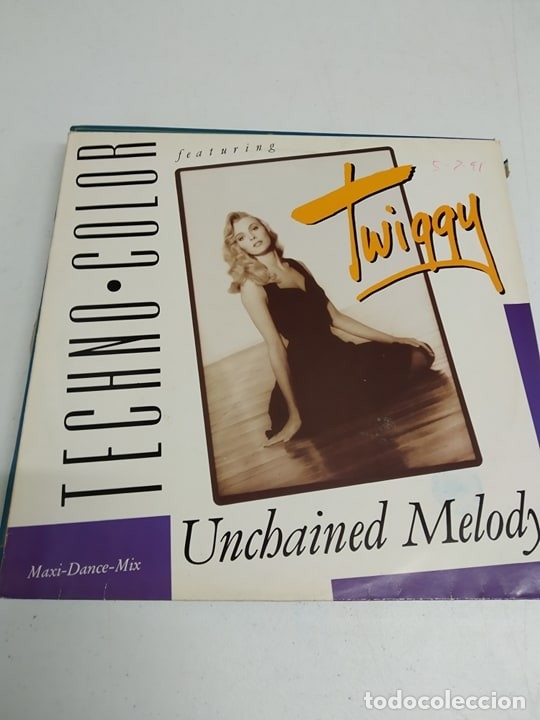 Discos de vinilo: Techno-Color Featuring Twiggy&ndash; Unchained Melody - Foto 1
