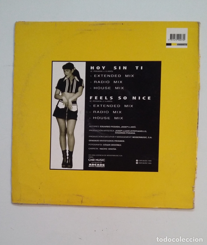 Discos de vinilo: K.U. MINERVA - HOY SIN TI - FEELS SO NICE. MAXI SINGLE. TDKDA62 - Foto 2