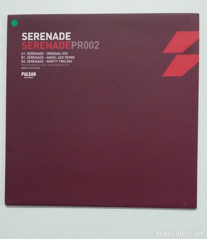 Discos de vinilo: SERENADE PR002. ORIGINAL MIX. MAXI SINGLE. TDKDA62 - Foto 1