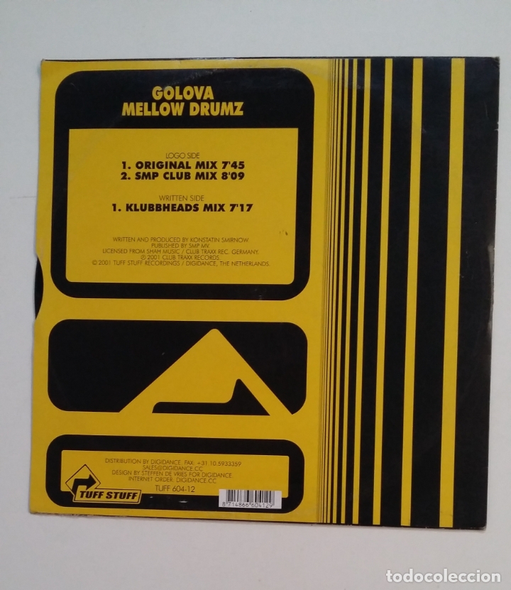 Discos de vinilo: GOLOVA MELLOW DRUMZ. TUFF STUFF. MAXI SINGLE. TDKDA62 - Foto 2