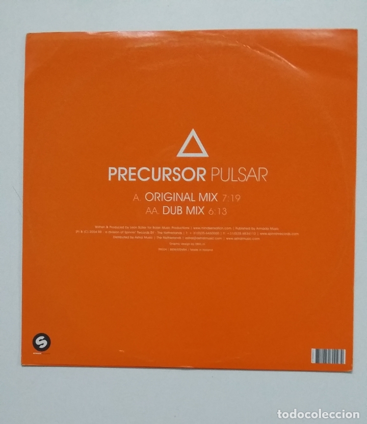 Discos de vinilo: PRECURSOR PULSAR. MAXI SINGLE. TDKDA62 - Foto 2