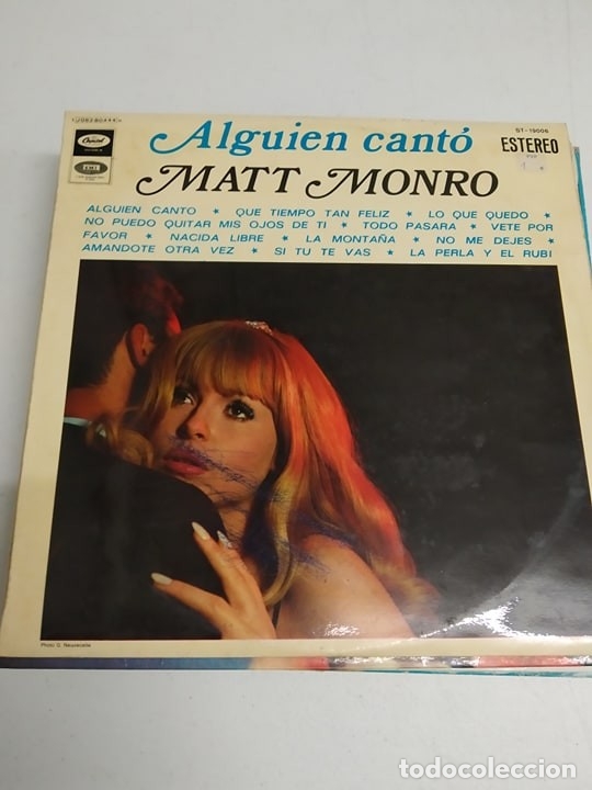 Discos de vinilo: Matt Monro &lrm;&ndash; Alguien Cant&oacute; - Foto 1