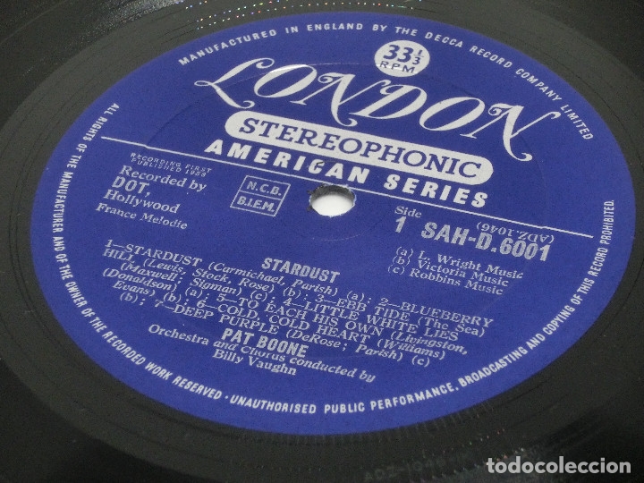 Discos de vinilo: LP - STAR DUST - PAT BOONE- - Foto 5