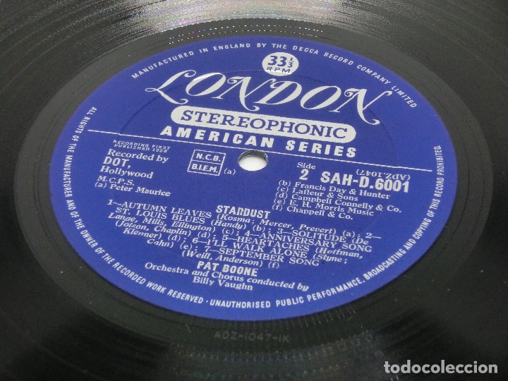 Discos de vinilo: LP - STAR DUST - PAT BOONE- - Foto 7
