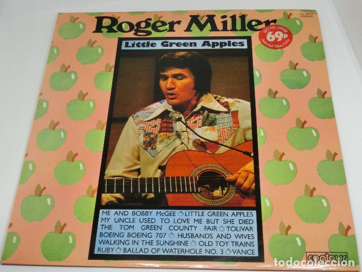 Discos de vinilo: LP - ROGER MILLER - LITTLE GREEN APPLES - Foto 1