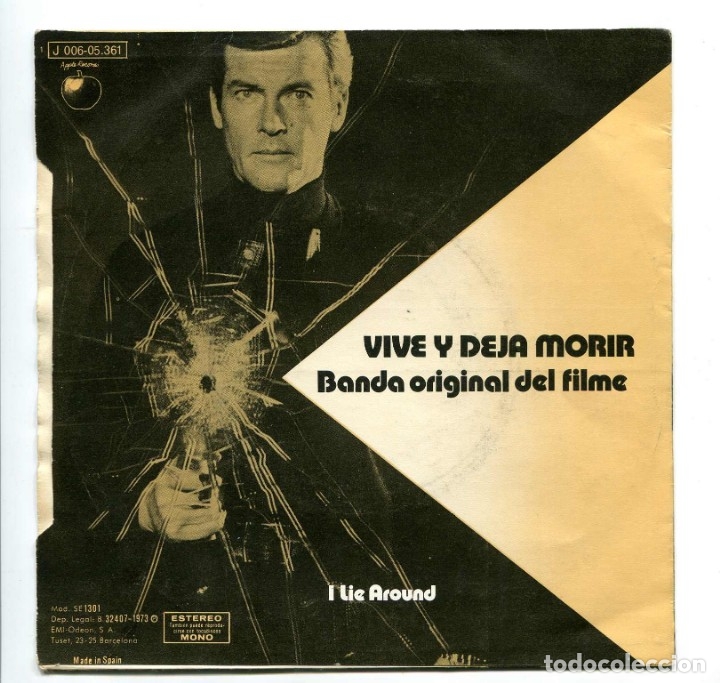 Discos de vinilo: PAUL McCARTNEY. WINGS VIVE Y DEJA MORIR. SINGLE. - Foto 2