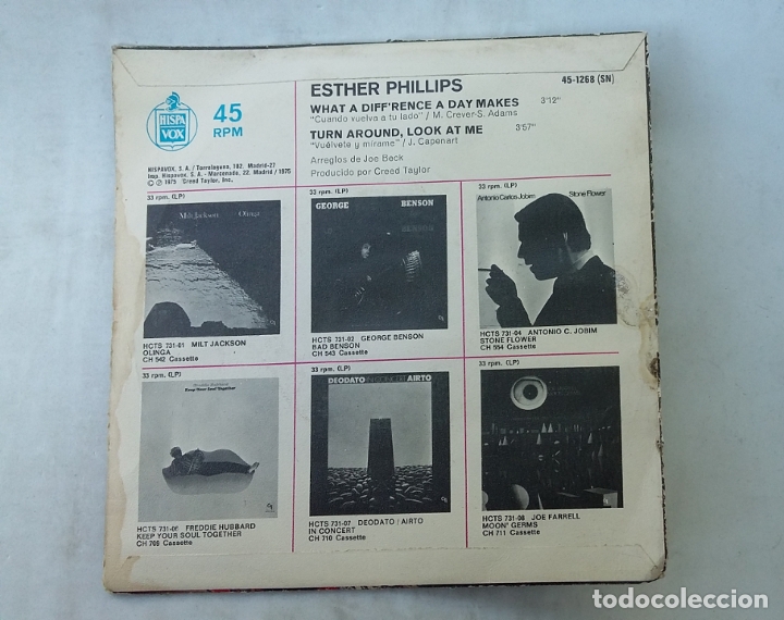 Discos de vinilo: ESTHER PHILLIPS - WHAT A DIFFRENCE A DAY MAKES. TDKDS15 - Foto 2