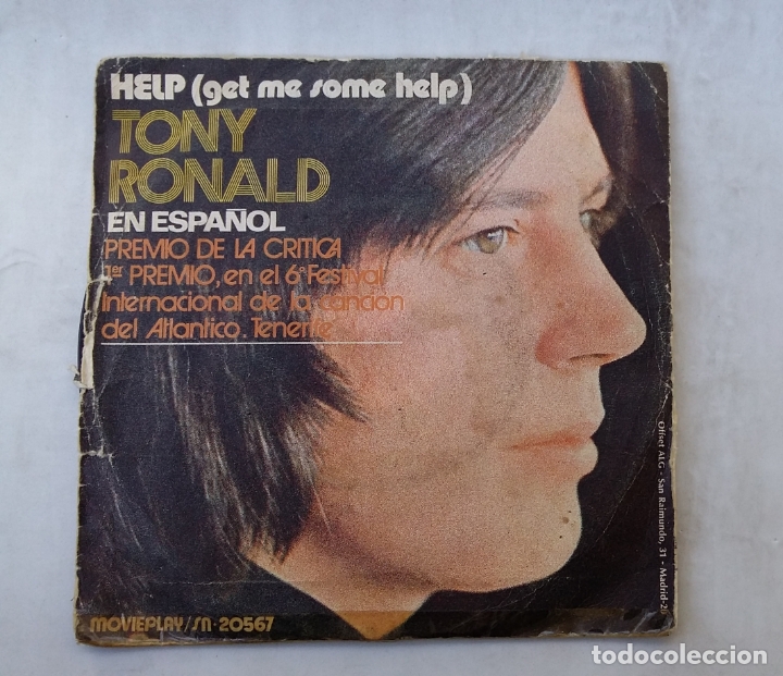 Discos de vinilo: GET ME SOME HELP. TONY RONALD. SINGLE. TDKDS15 - Foto 2