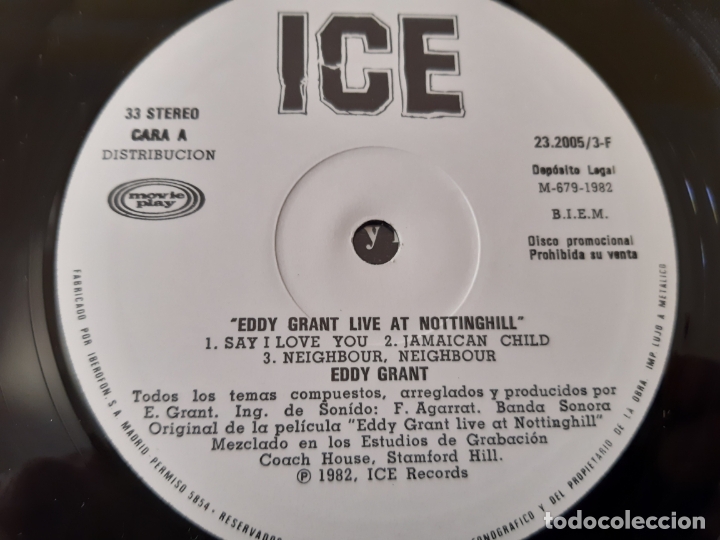 Discos de vinilo: EDDY GRANT- EN VIVO DESDE NOTTING HILL - SPAIN PROMO 2 LP 1982 - COMO NUEVO. - Foto 4 - 176344259
