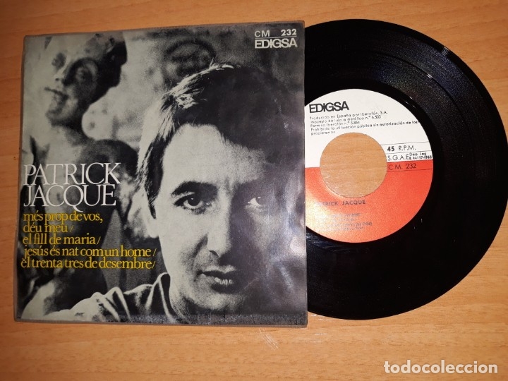 Discos de vinilo: Patrick Jacque.Mes prop de vos.etc. - Foto 1