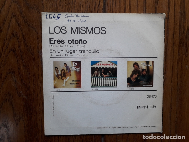 Discos de vinilo: Los mismos  -  eres oto&ntilde;o  +  en un lugar tranquilo - Foto 2