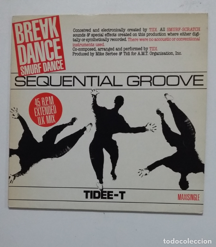Discos de vinilo: TIDEE T - SEQUENTIAL GROOVE (BREAK DANCE-SMURF DANCE). TDKDA64 - Foto 1