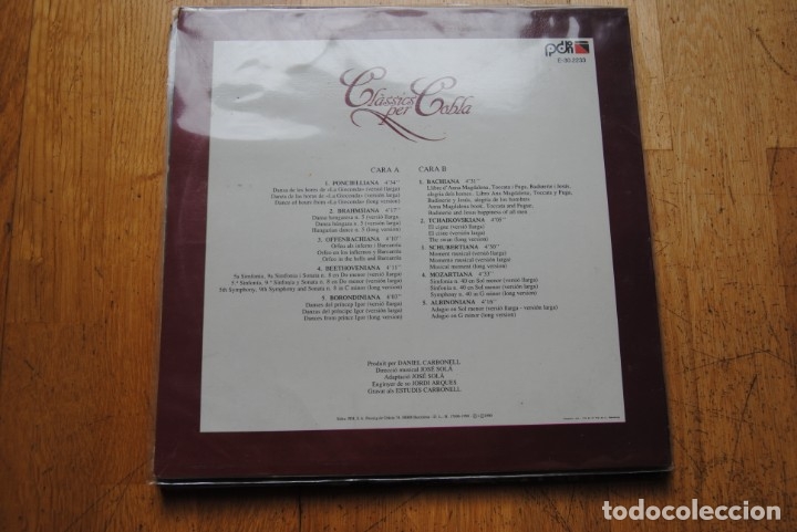 Discos de vinilo: classics per cobla.pdi 1990. lp - Foto 2