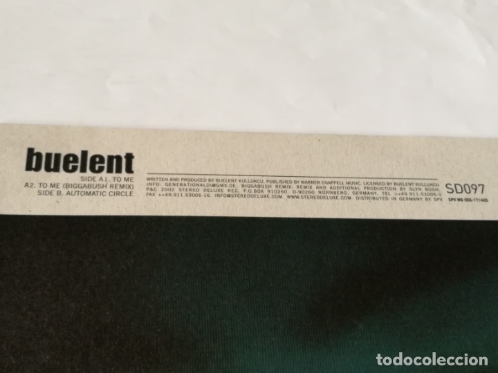 Discos de vinilo: Buelent - To Me - 2003 - Foto 2