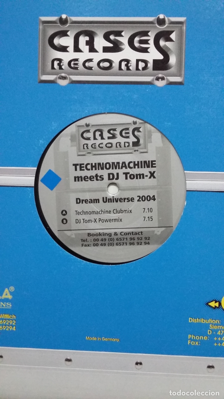 Discos de vinilo: TECHNOMACHINE MEETS DJ. TOM-X CASES RECORDS. TDKDA65 - Foto 3