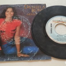 Discos de vinilo: DANIELA ROMO 'MENTIRAS' SINGLE PROMO 1983 7'' VINILO. Lote 176586775