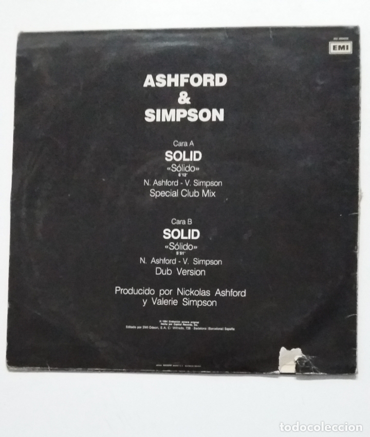 Discos de vinilo: ASHFORD & SIMPSON Solid. MAXI SINGLE. TDKDA66 - Foto 2