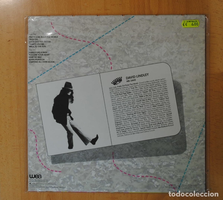 Discos de vinilo: DAVID LINDLEY - MR. DAVE - LP - Foto 2