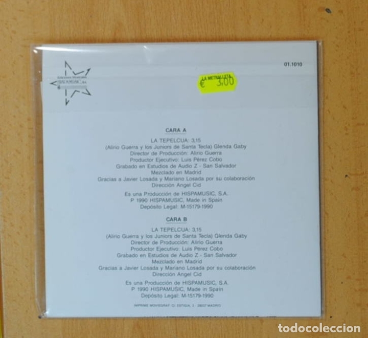 Discos de vinilo: GLENDA GABY - LA TEPELCUA - SINGLE - Foto 2