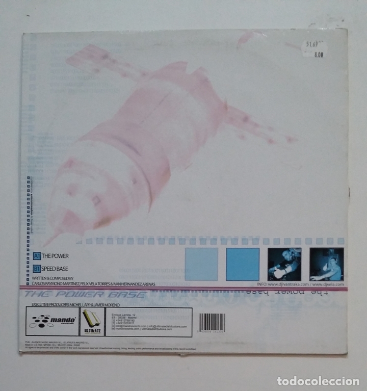 Discos de vinilo: IVAN TRAKA & DJ. VELA. THE POWER BASE. MAXI SINGLE. TDKDA68 - Foto 2