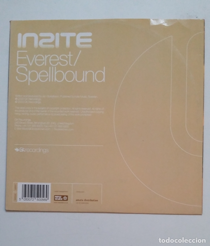 Discos de vinilo: EVEREST SPELLBOUND. INSITE. MAXI SINGLE. TDKDA68 - Foto 2