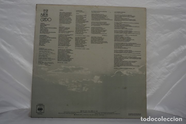 Discos de vinilo: LP - CREDO ELSA BAEZA / CBS / S-82443 - Foto 2