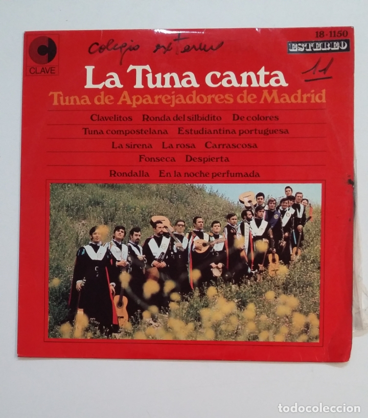 Discos de vinilo: TUNA APAREJADORES DE MADRID - LA TUNA CANTA - LP. TDKDA68