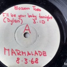 Discos de vinilo: ORIGINAL SINGLE TEST PRESSING DEMO DE LA BANDA BRITANICA DE POP PSICODELICO, BLOSSOM TOES -AÑO 1968