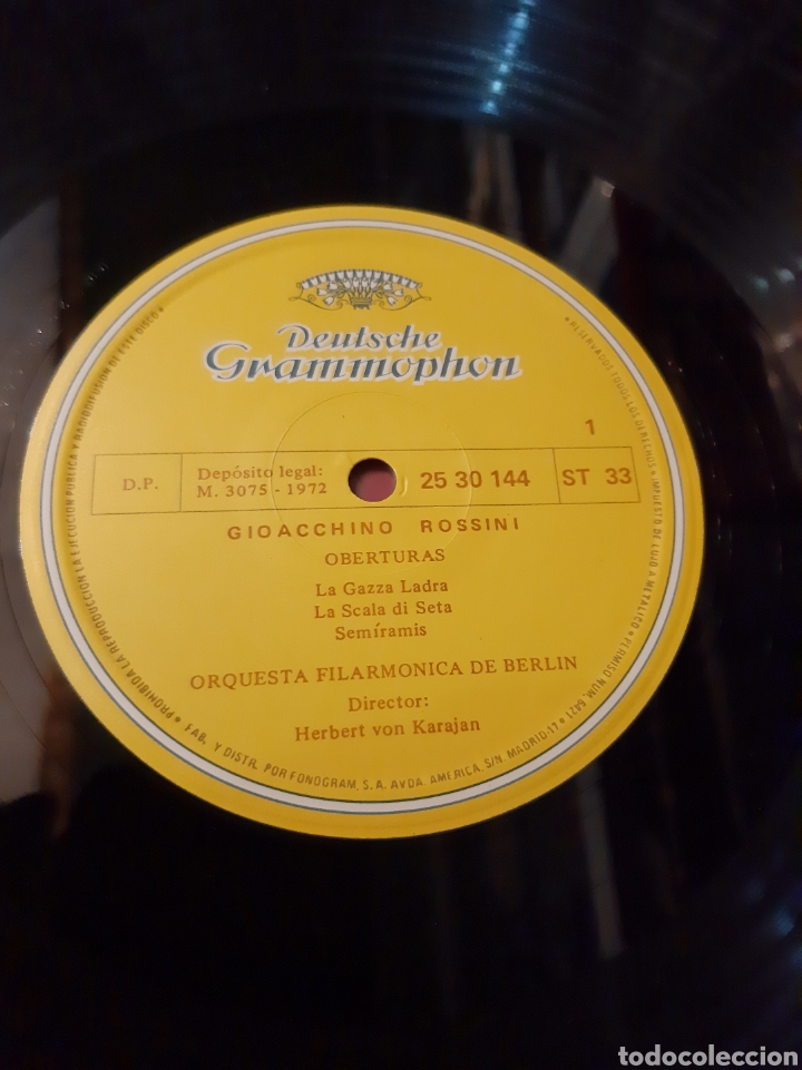 Discos de vinilo: Rossini Karajan coberturas Orquesta Berl&iacute;n - Foto 2