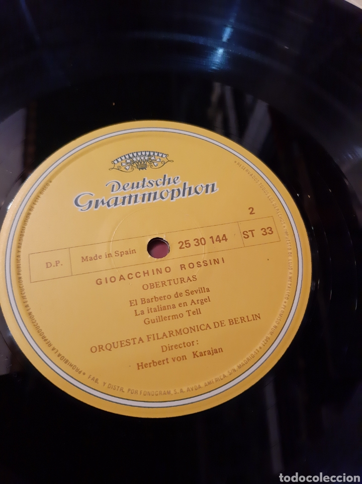 Discos de vinilo: Rossini Karajan coberturas Orquesta Berl&iacute;n - Foto 3