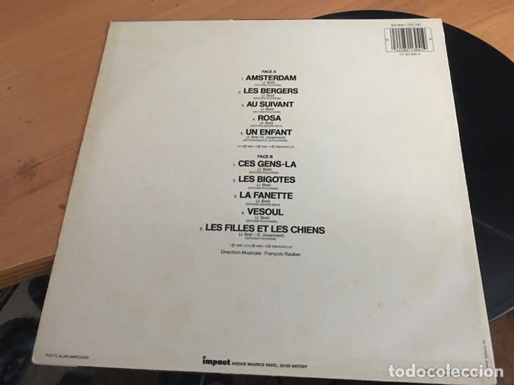 Discos de vinilo: JACQUES BREL (PROGRAMME PLUS VOL 2) LP FRANCE (B-5) - Foto 3