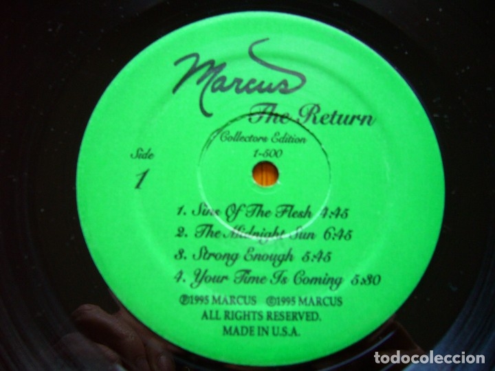 Discos de vinilo: MARCUS-THE RETURN 1995 USA PSYCHEDELIC ROCK ORIGINAL LP EX/M- - Foto 3
