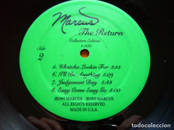 Discos de vinilo: MARCUS-THE RETURN 1995 USA PSYCHEDELIC ROCK ORIGINAL LP EX/M- - Foto 4