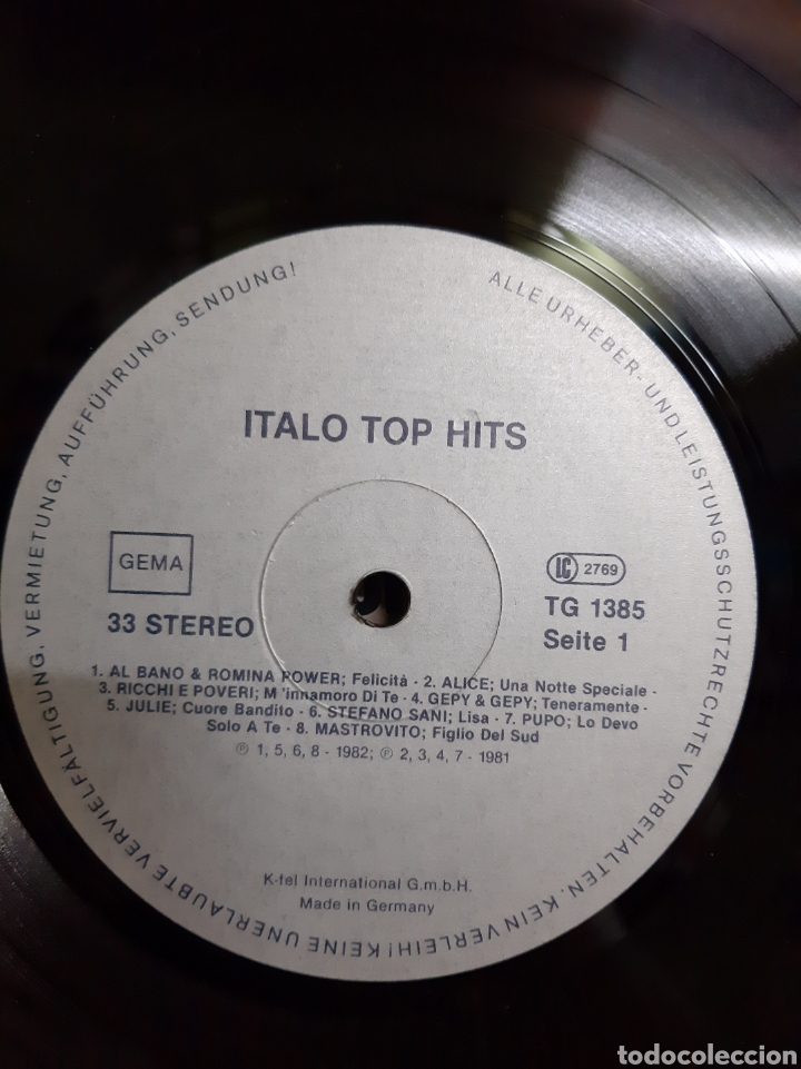 Discos de vinilo: &Iacute;talo top Hits made Germany 1981 - Foto 3