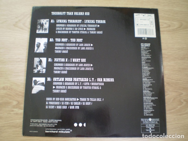 Discos de vinilo: TECHNOLYT. TRAX VOLUME ONE. A&Ntilde;O 1991 - Foto 2