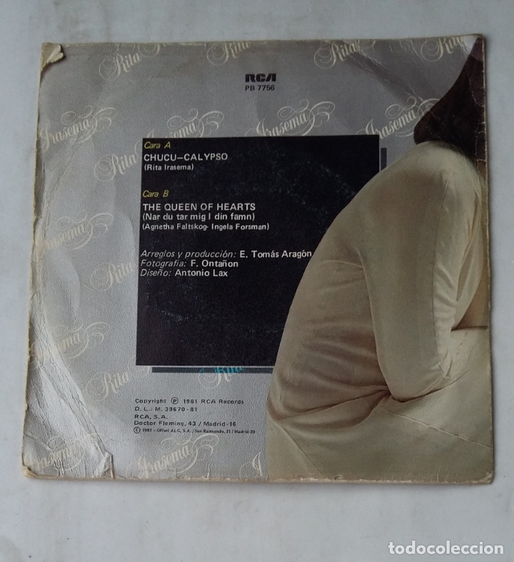 Discos de vinilo: Rita Irasema - Chucu Calypso. SINGLE. TDKDS17 - Foto 2