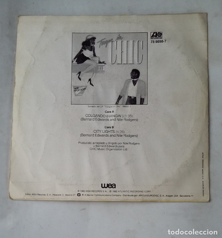 Discos de vinilo: CHIC. COLGANDO. SINGLE. TDKDS17 - Foto 2